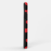 Rode liefdesharten op zwart Case-Mate iPhone case (Achterkant/rechts)