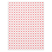 rode liefdesharten, pastel roze poka stippen patro tafelkleed (Voorkant)