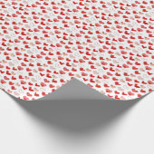 Rode liefdesharten, waterverf. cadeaupapier (Hoek)