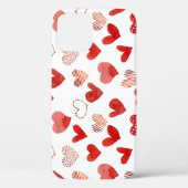 Rode liefdesharten, waterverf. Case-Mate iPhone case (Achterkant)