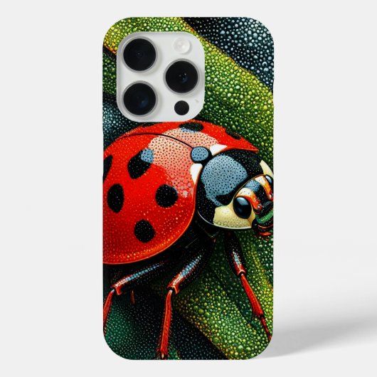 Rode lieveheersbeestje bloemrijke natuur esthetiek Case-Mate iPhone case (Achterkant)