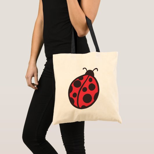 Rode lieveheersbeestje Canvas tas Gift (Voorkant (product))