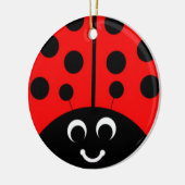 rode lieveheersbeestje keramisch ornament (Links)