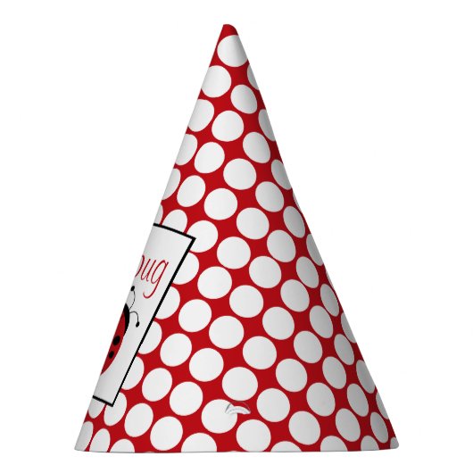 Rode lieveheersbeestje kinderverjaardag feesthoedjes (Rechts)