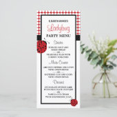 Rode lieveheersbeestje Kinderverjaardagsfeestje Me Menu (Staand voorkant)