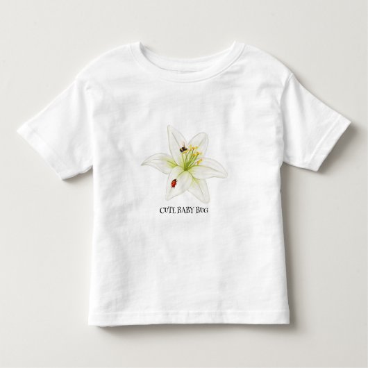 Rode Lieveheersbeestje roze Lily Bloem aangepaste  Kinder Shirts (Voorkant)