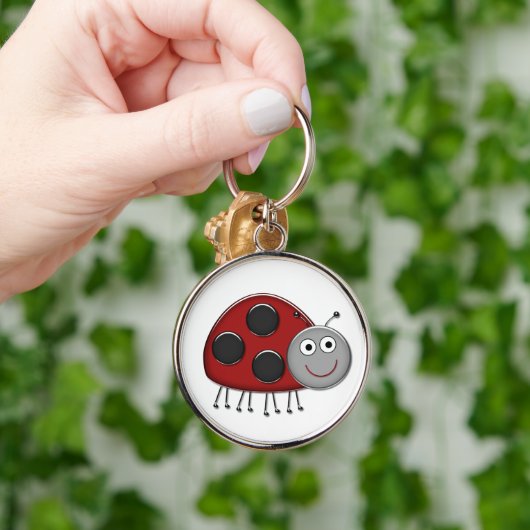 Rode Lieveheersbeestje Sleutelhanger (Hand)