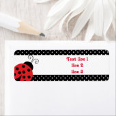 Rode Lieveheersbeestje Stip Adreslabels Stickers (Insitu)