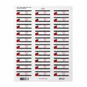 Rode Lieveheersbeestje Stip Adreslabels Stickers (Full Sheet)