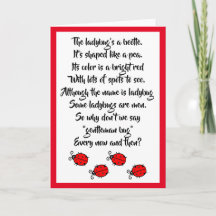 Rode lieveheersbeestjes en Schattige gedicht