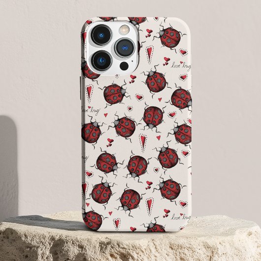 Rode lieveheersbeestjes houden van insect Case-Mate iPhone case
