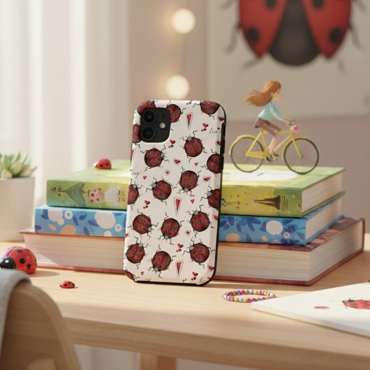 Rode lieveheersbeestjes houden van insect Case-Mate iPhone case