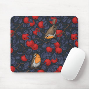 Rode lieveheersbeestjes in de appelboom/blauw en r muismat