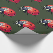 Rode lieveheersbeestjes inpakpapier (Hoek)
