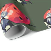 Rode lieveheersbeestjes inpakpapier (Rol Hoek)