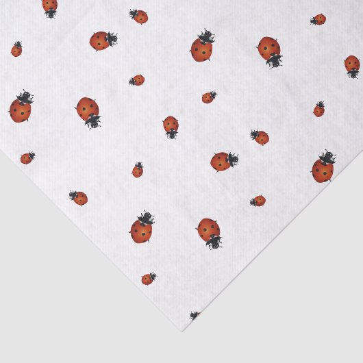 Rode lieveheersbeestjes Lady Beetles Tissuepapier (Detail)