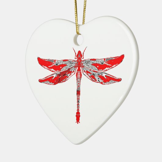 Rode lieveling keramisch ornament (Links)