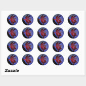 Rode lieveling ronde sticker (Vel)