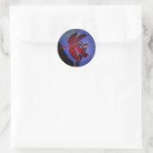 Rode lieveling ronde sticker (Tas)