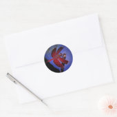 Rode lieveling ronde sticker (Envelop)