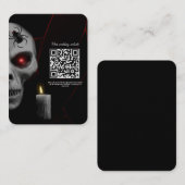 Rode Lightning Skull Gothic Spider Candle Dark Moo Informatiekaartje (Voorkant / Achterkant)
