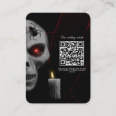 Rode Lightning Skull Gothic Spider Candle Dark Moo Informatiekaartje (Voorkant)