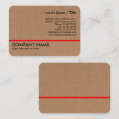 Rode lijn - Karton Visitekaartje (Voorkant / Achterkant)