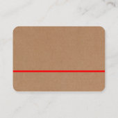 Rode lijn - Karton Visitekaartje (Achterkant)