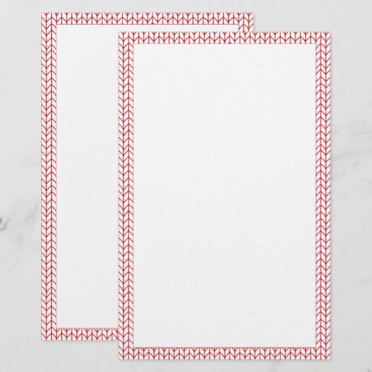 RODE LIJN KNIT 5.5x8.5 Papier (Voorkant / Achterkant)