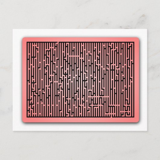 Rode lijn Maze Briefkaart (Voorkant)