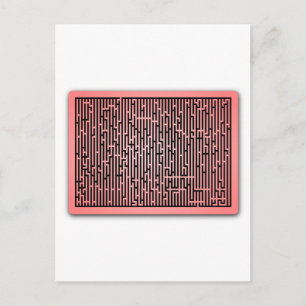 Rode lijn Maze Briefkaart