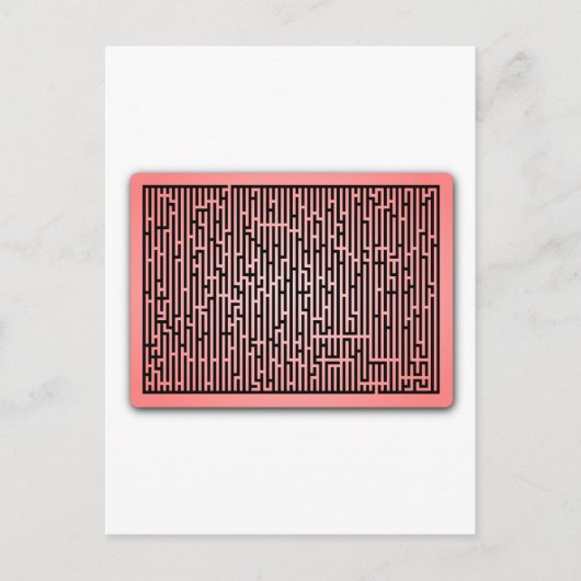 Rode lijn Maze Briefkaart (Voorkant)