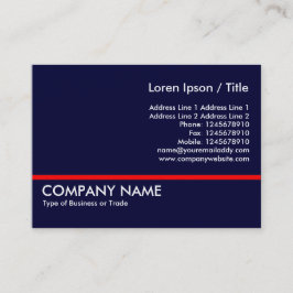 Rode lijn - Navy Blue Visitekaartje