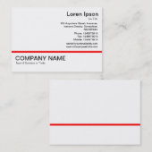 Rode lijn v2 - zwart op wit visitekaartje (Voorkant / Achterkant)