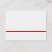 Rode lijn v2 - zwart op wit visitekaartje (Achterkant)