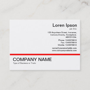 Rode lijn v2 - zwart op wit visitekaartje