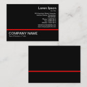 Rode lijn v2 - zwart visitekaartje (Voorkant / Achterkant)