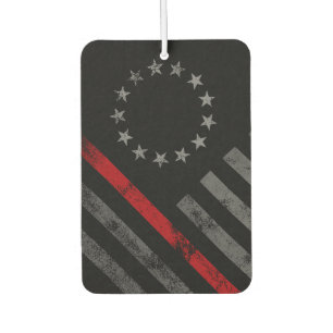 Rode Lijn Vintage Amerikaanse Vlag Luchtverfrisser