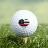 Rode Lijn Vlag Hart Golfballen (Insitu Shirt)