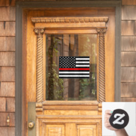 Rode lijn Vlag Raambord, Brandweerman, Amerikaanse Raamsticker