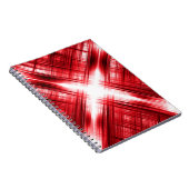 Rode lijnen kruisen notitieboek (Rechterzijde)