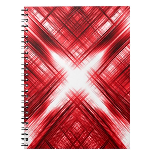 Rode lijnen kruisen notitieboek (Voorkant)