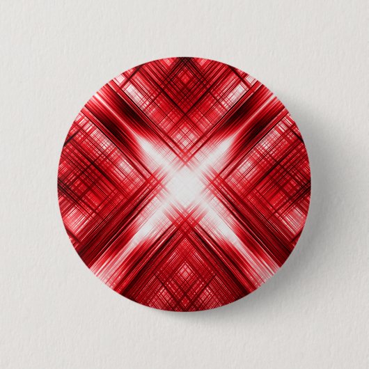 Rode lijnen kruisen ronde button 5,7 cm (Voorkant)