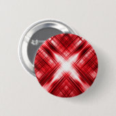 Rode lijnen kruisen ronde button 5,7 cm (Voorkant /achterkant)