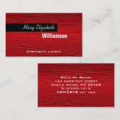 Rode lijnen moderne professionele Visitekaartjes (Voorkant / Achterkant)