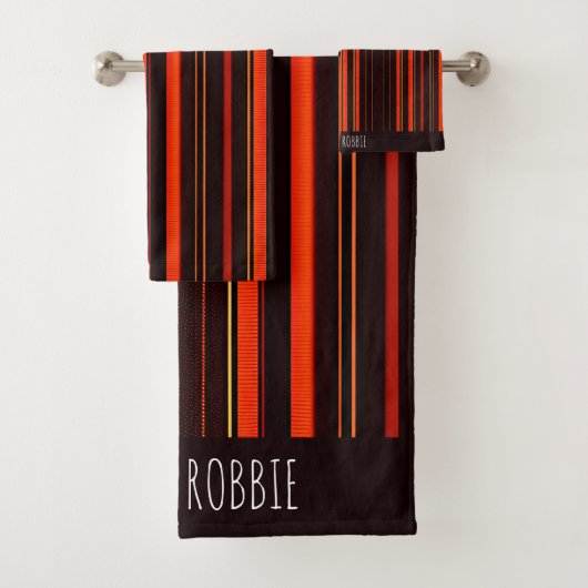 Rode lijnen verticale verschillende schaduw Minima Bad Handdoek (Insitu)