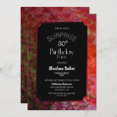 Rode Lijst Black Surprise 30ste verjaardagsfeestje Kaart (Voorkant / Achterkant)
