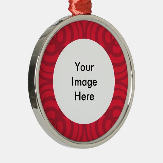 Rode Lijst met plaats voor foto Metalen Ornament (Rechts)