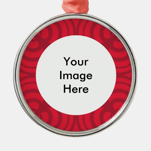 Rode Lijst met plaats voor foto Metalen Ornament (Voorkant)
