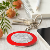 Rode Lijst Sleutelhanger (Zijkant)